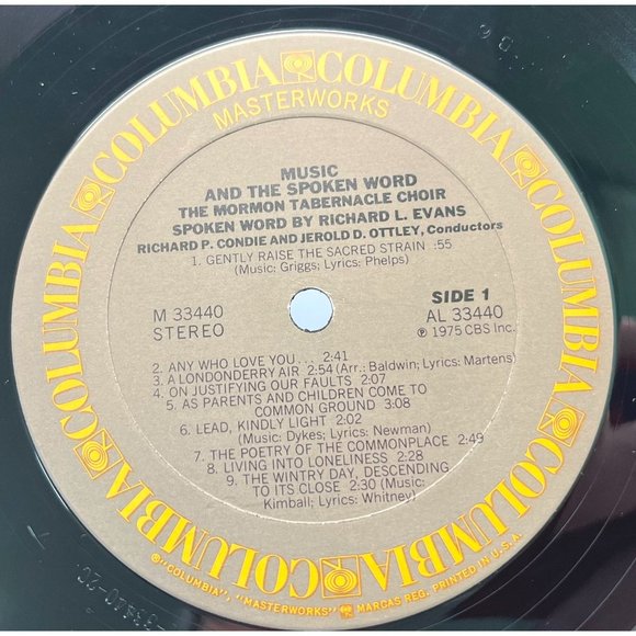 Mormon Tabernacle Choir Music and the Spoken Word Vinyl LP 1975 in Shrink LDS - Picture 3 of 6